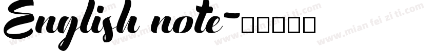 English note字体转换